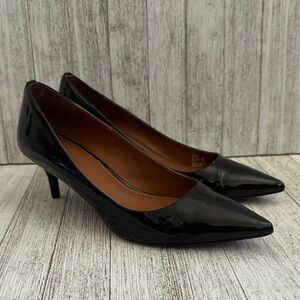 COACH WOMENS MID HEEL PUMP (FG1479) BLACK